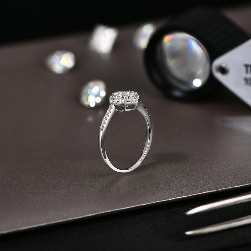 Color Synthetic Moissanite Ring