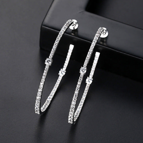 Italo Big Hoop Earrings For Women Sterling SIlver Earrings