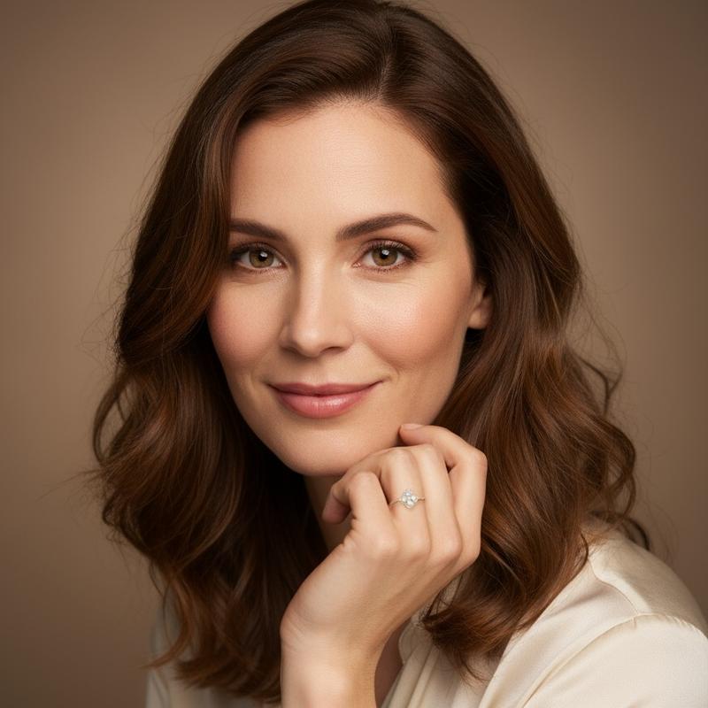 Color Synthetic Moissanite Ring