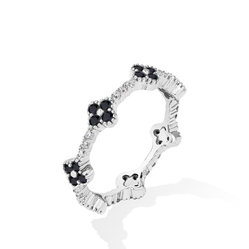 Color Synthetic Round Moissanite Ring