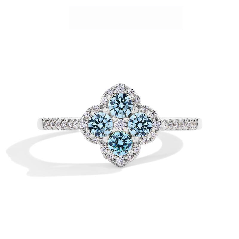 Color Synthetic Moissanite Ring