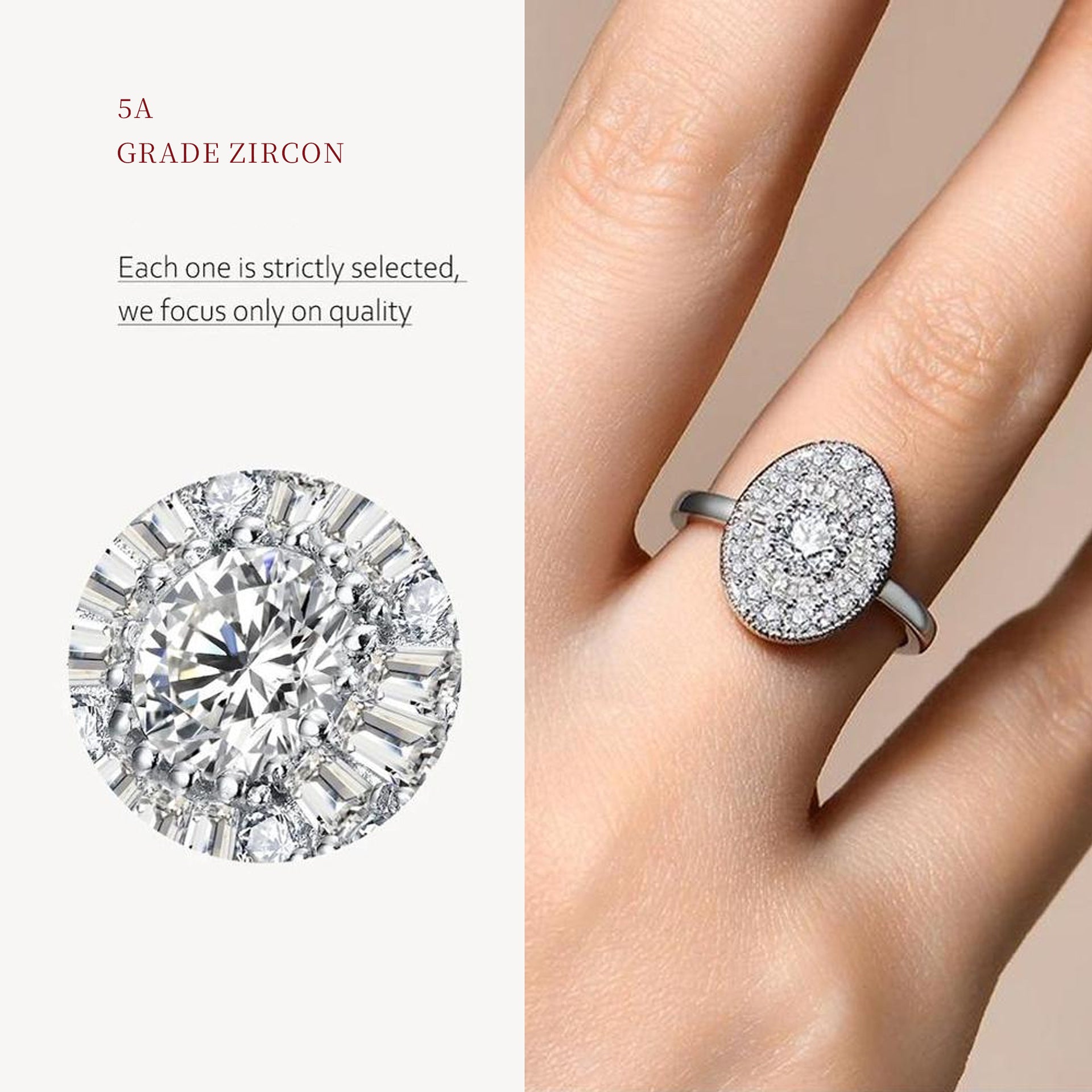 Round Shape All Synthetic Moissanite Ring