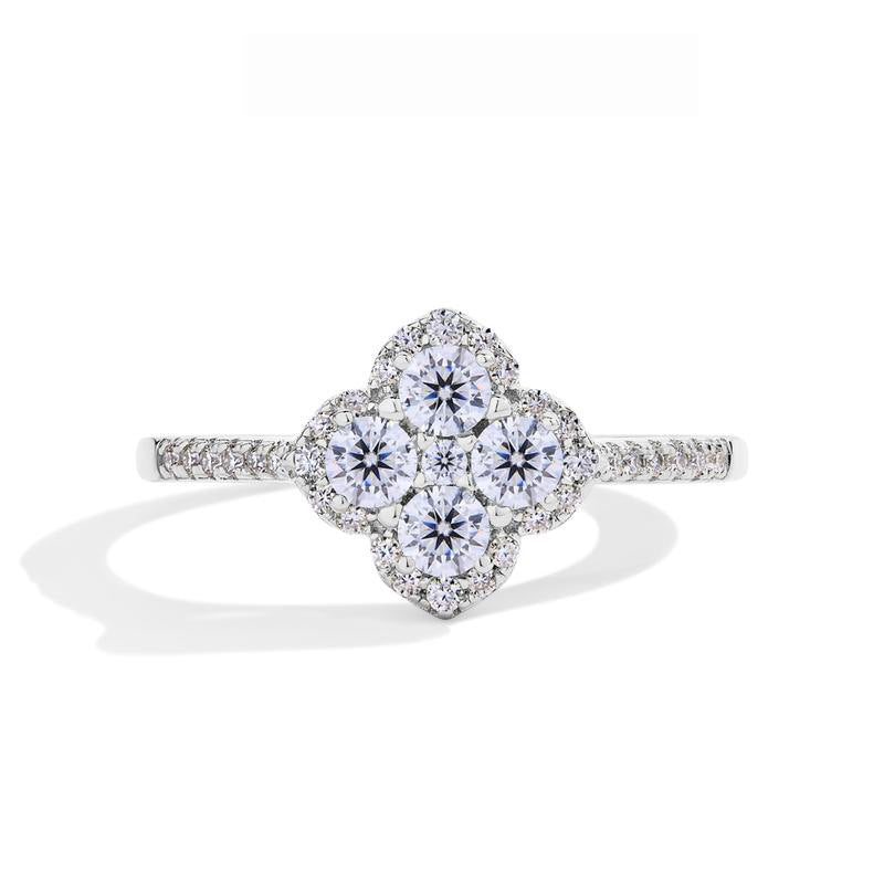 Color Synthetic Moissanite Ring