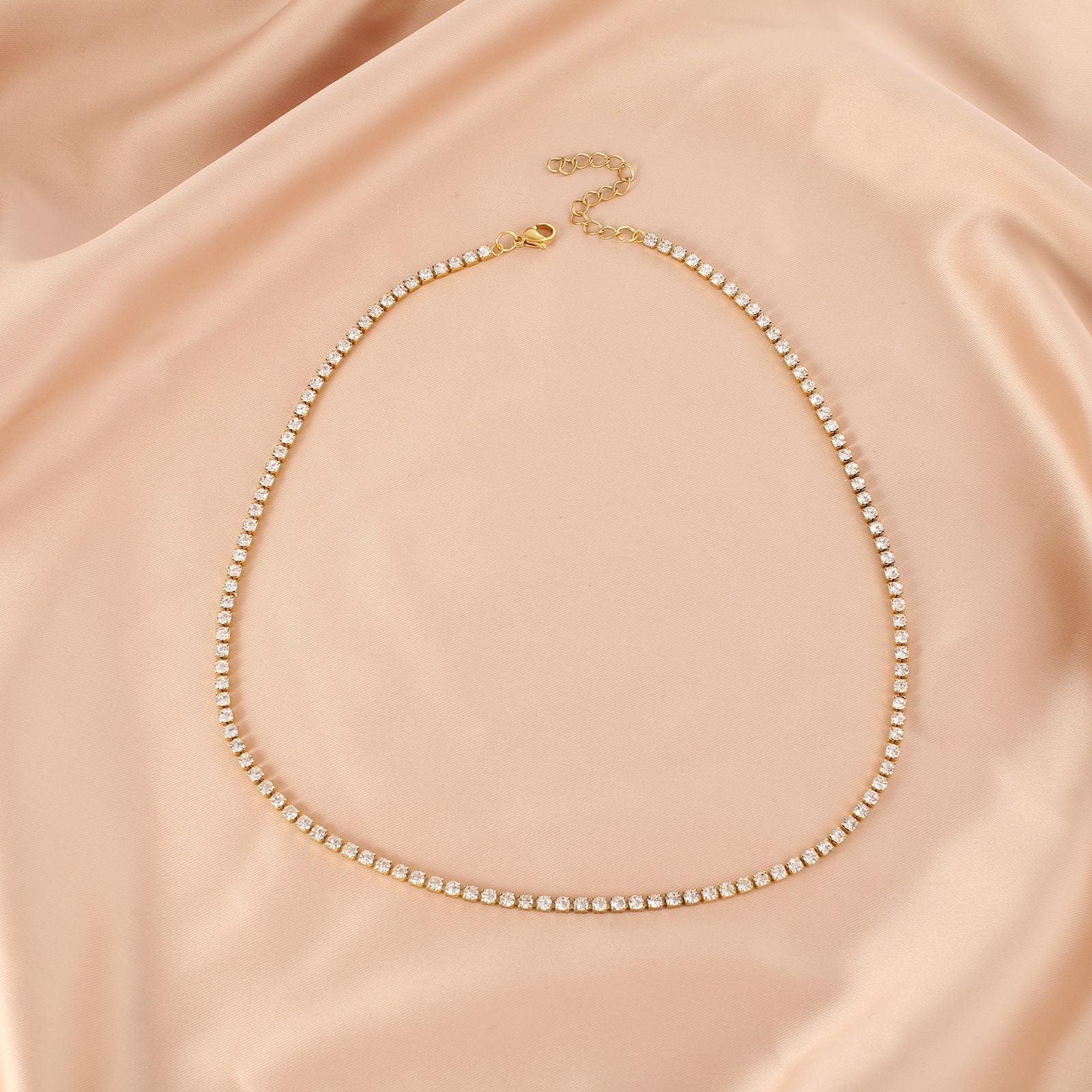 Multicolored stone necklace