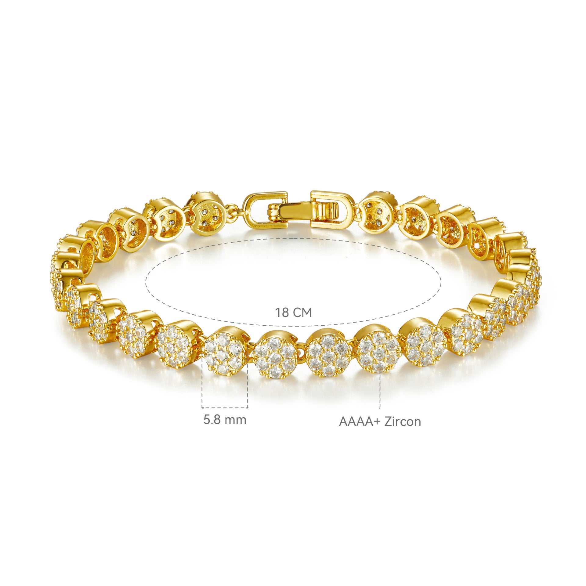 Bracelet studded with stones