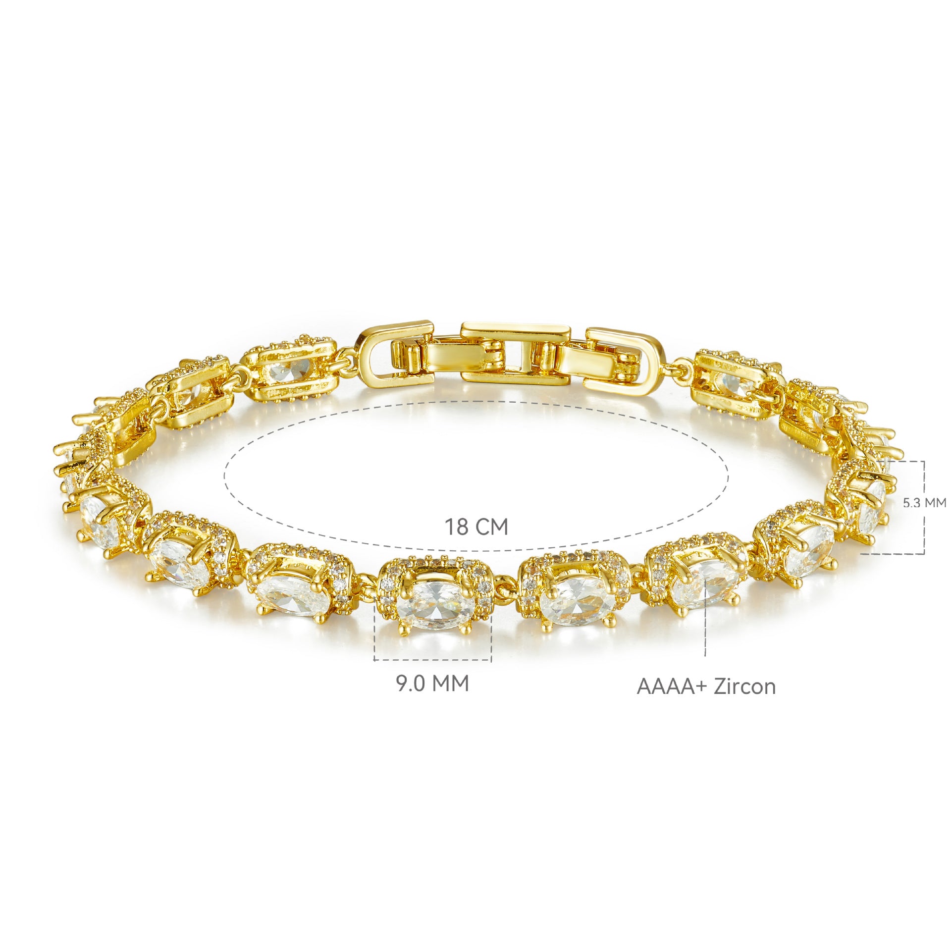 Bracelet studded with stones