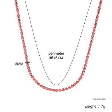 Multicolored stone necklace