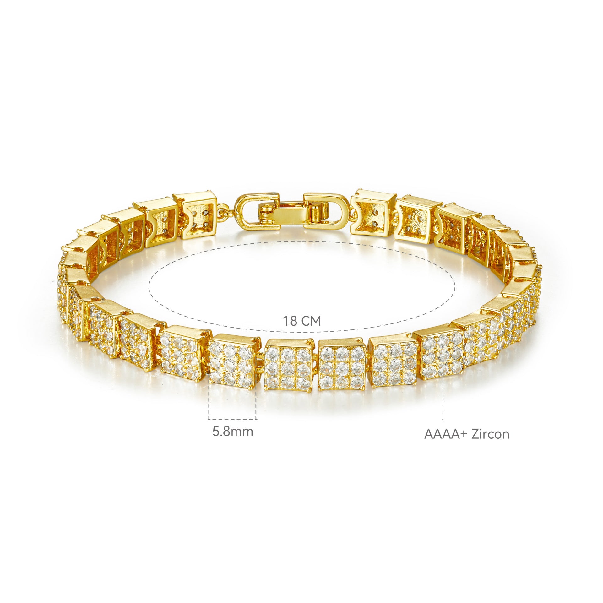 Bracelet studded with stones