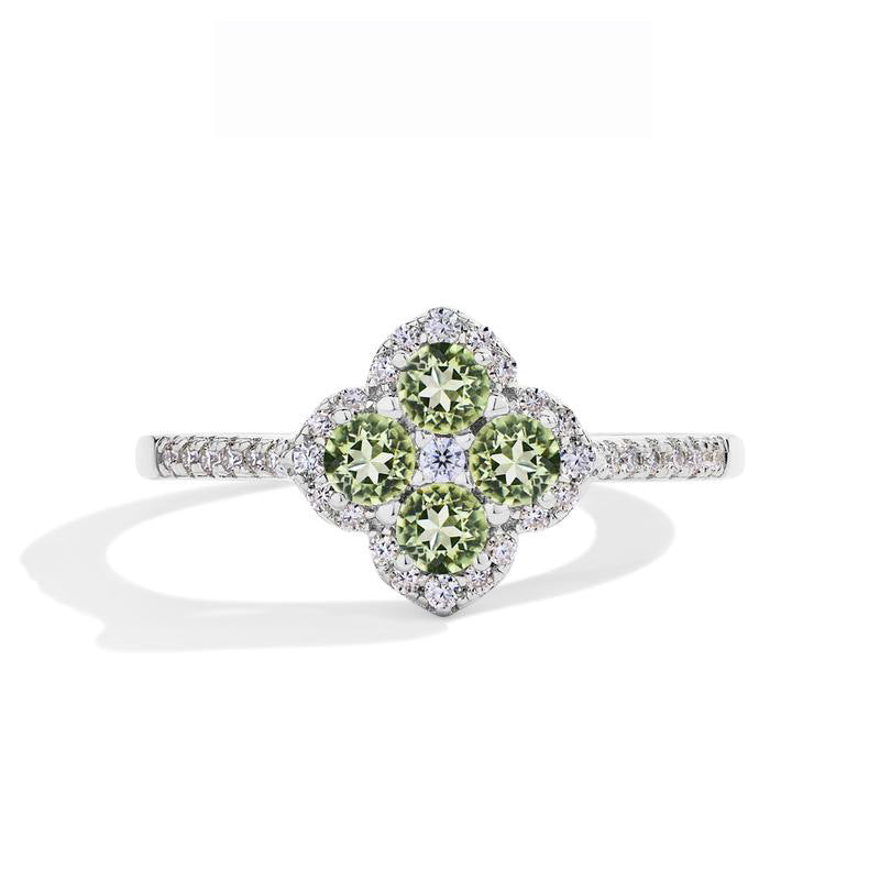 Color Synthetic Moissanite Ring