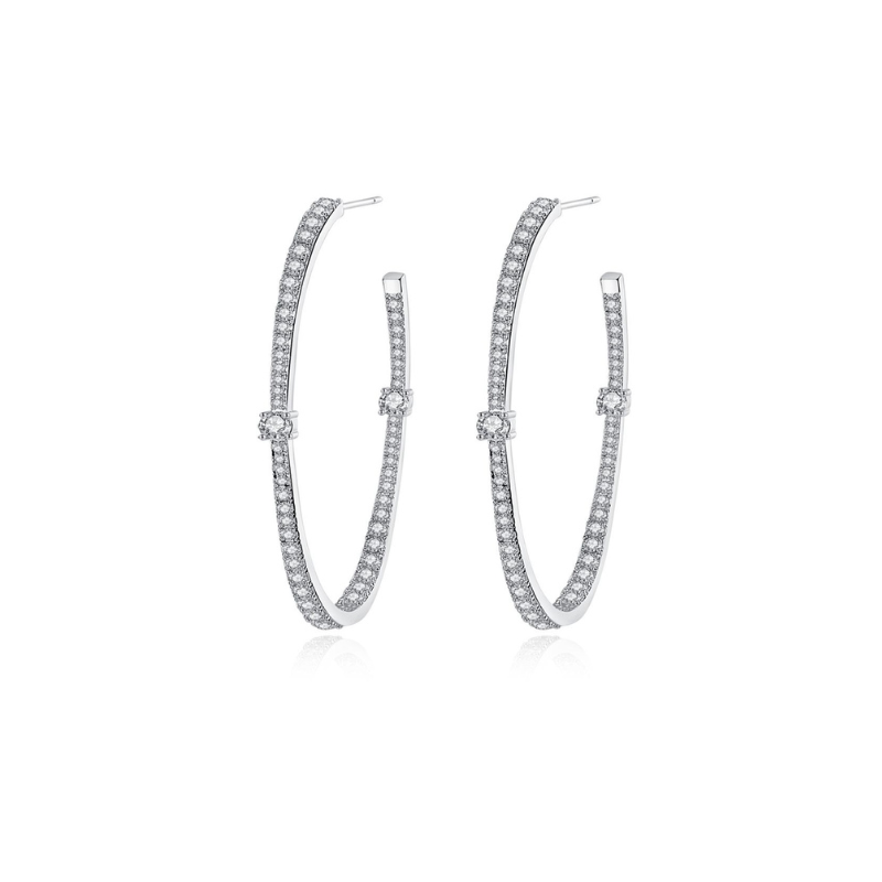 Italo Big Hoop Earrings For Women Sterling SIlver Earrings