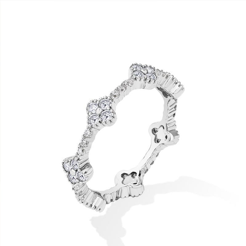 Color Synthetic Round Moissanite Ring