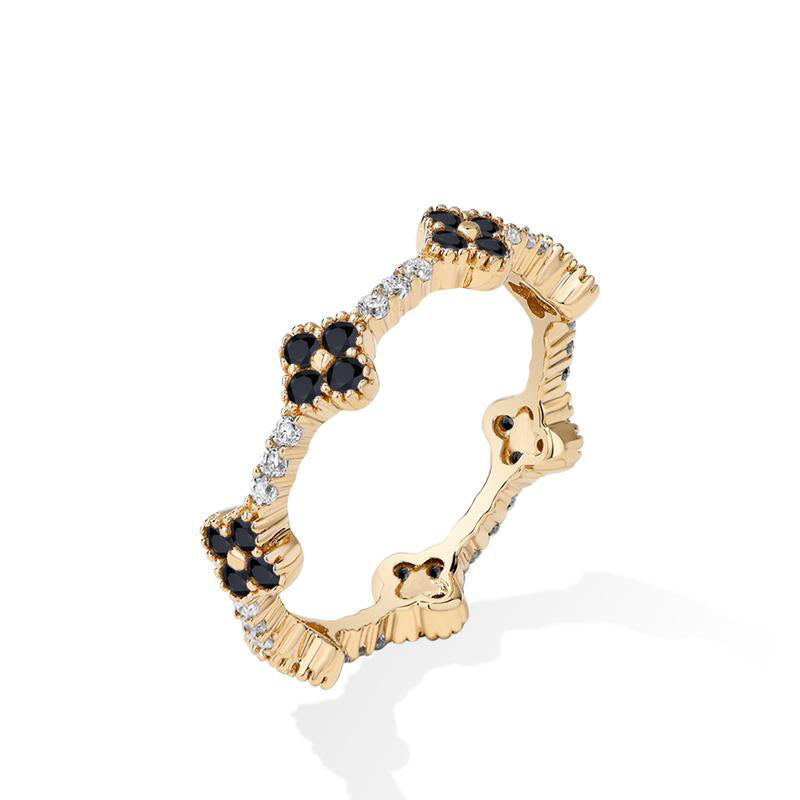 Color Synthetic Round Moissanite Ring