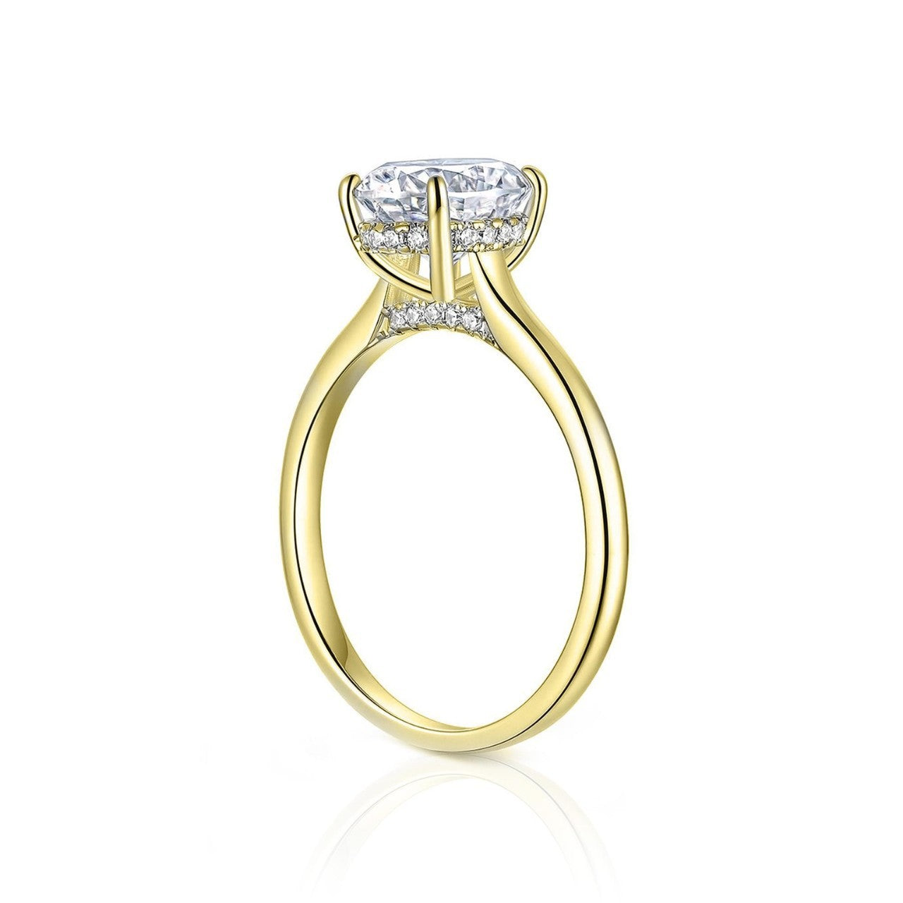 Color Lab-Created Moissanite Ring