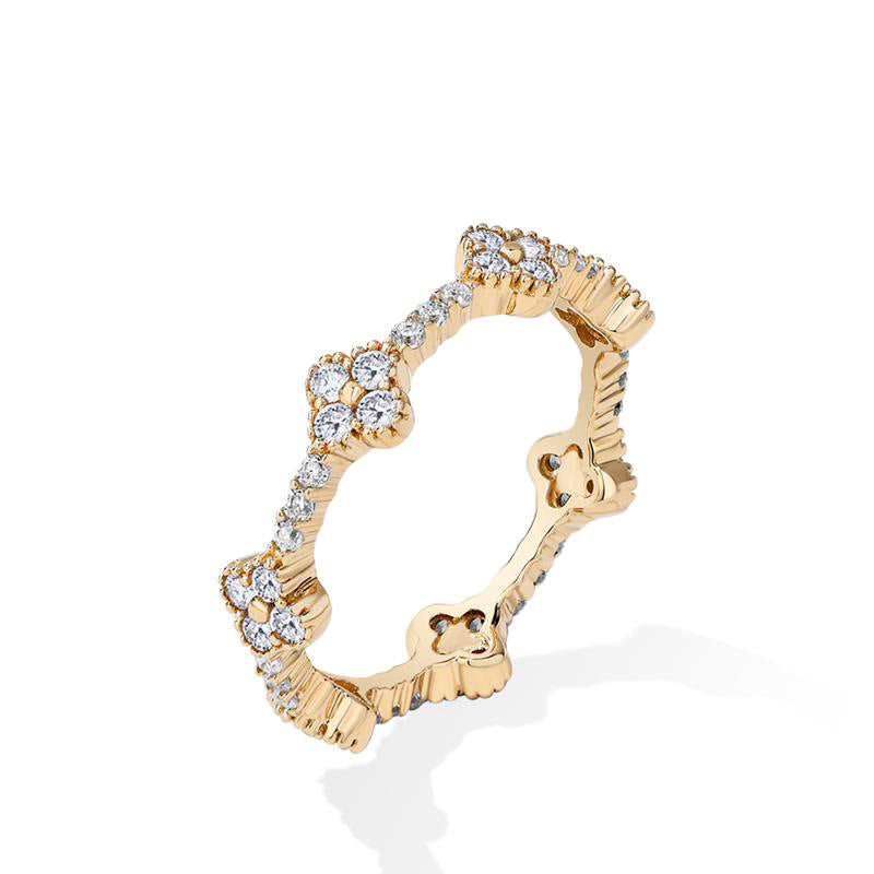 Color Synthetic Round Moissanite Ring